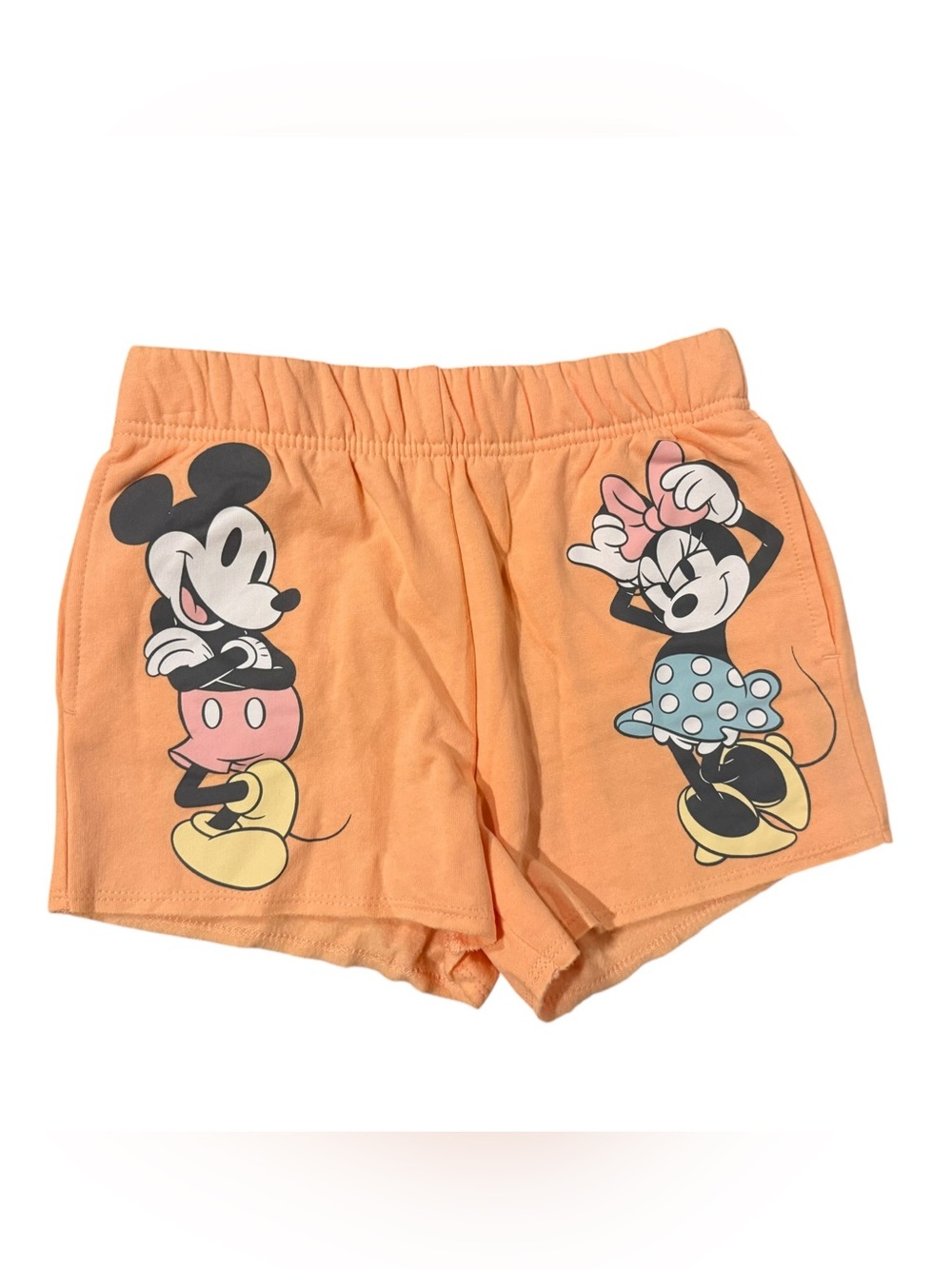 Disney Mickey Mouse & Minnie Elastic Waist Shorts Size Medium 7/8